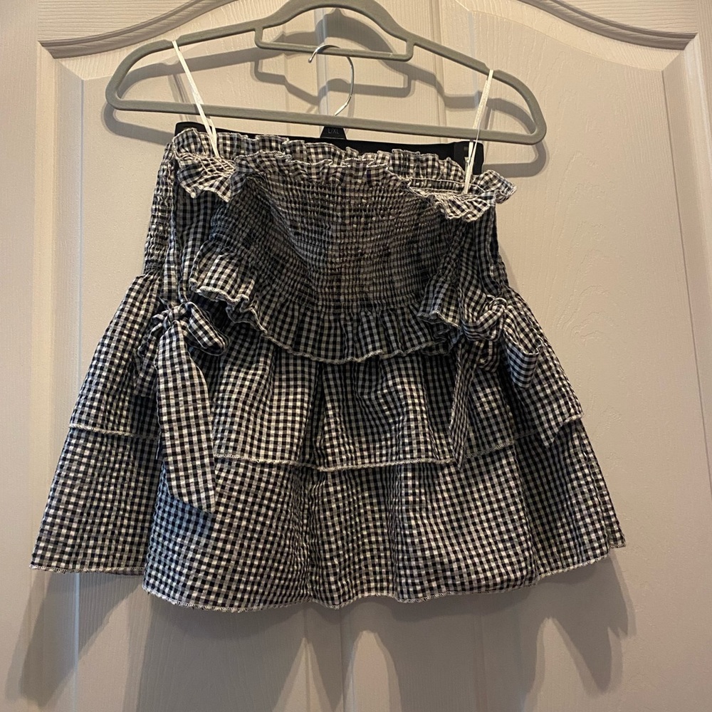 Two piece cute Black and white gingham